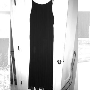 Black long plated dress